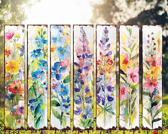 Spring Garden Stake | Watercolor Floral Decor | Ideal for Outdoor Decor, Yard Art, and Garden Decorations | Size Options