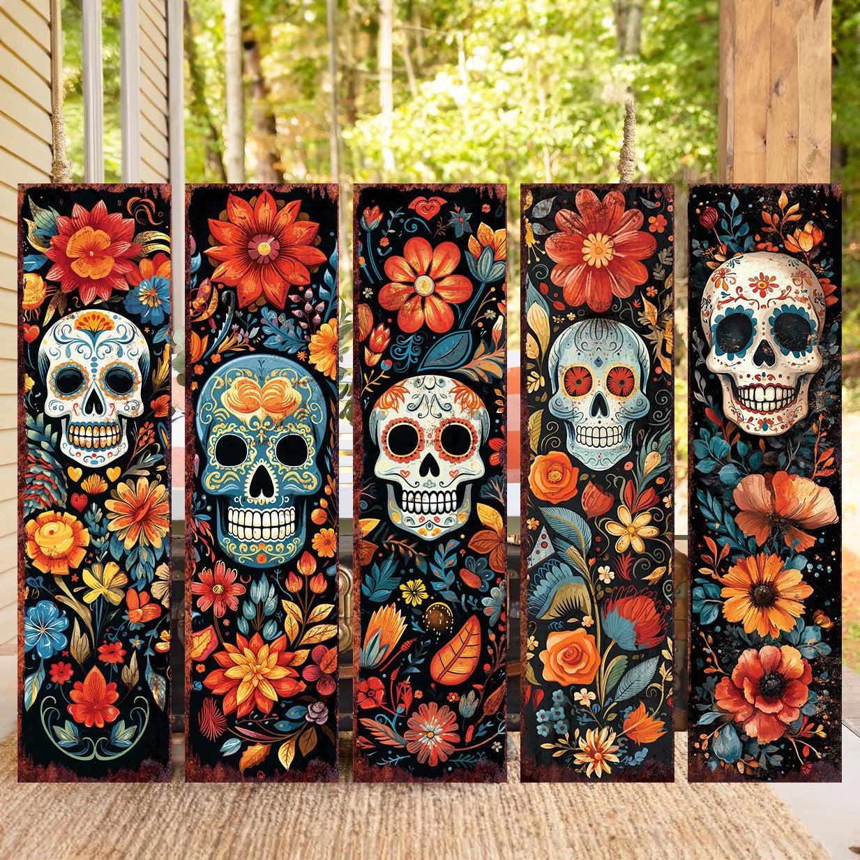 Décorations Halloween Et Jour Des Morts - Bannière Murale Mexicaine Pour Porte, Porche, Fête - 180 Cm