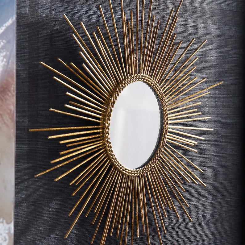 Sunburst Wall Mirror Decor for Home Home Accent Decorative Etsy