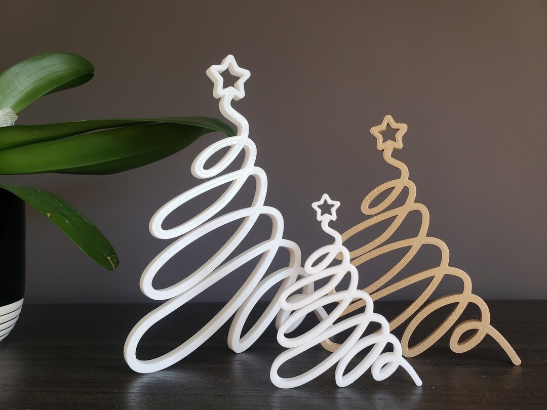 Christmas Tree Stand One Line Art Decoration 3D Printed Etsy