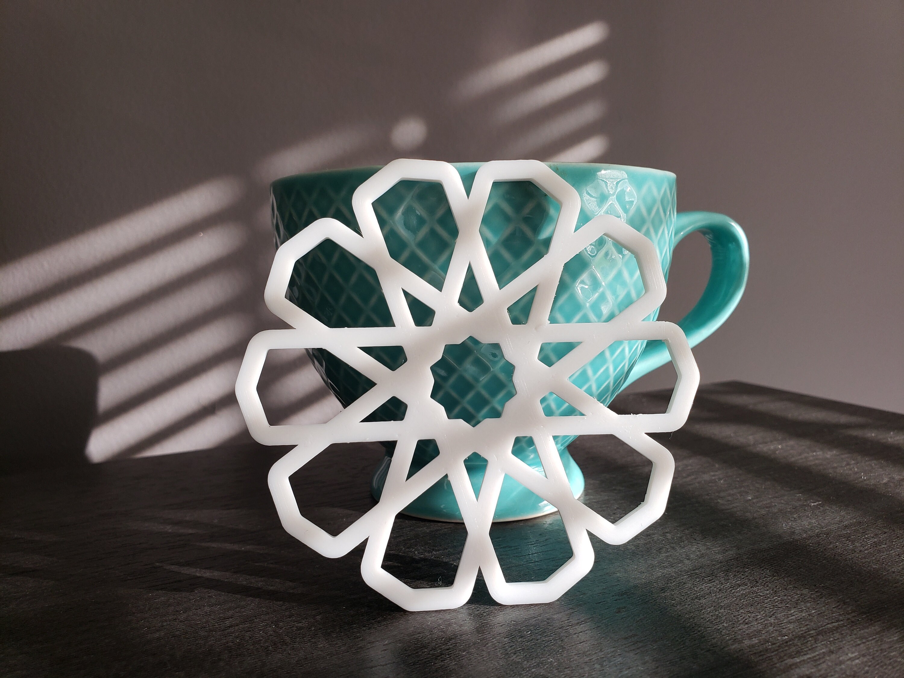 Islamic Pattern Coasters Set of 4, Islamic Geometrical 3D Printed
