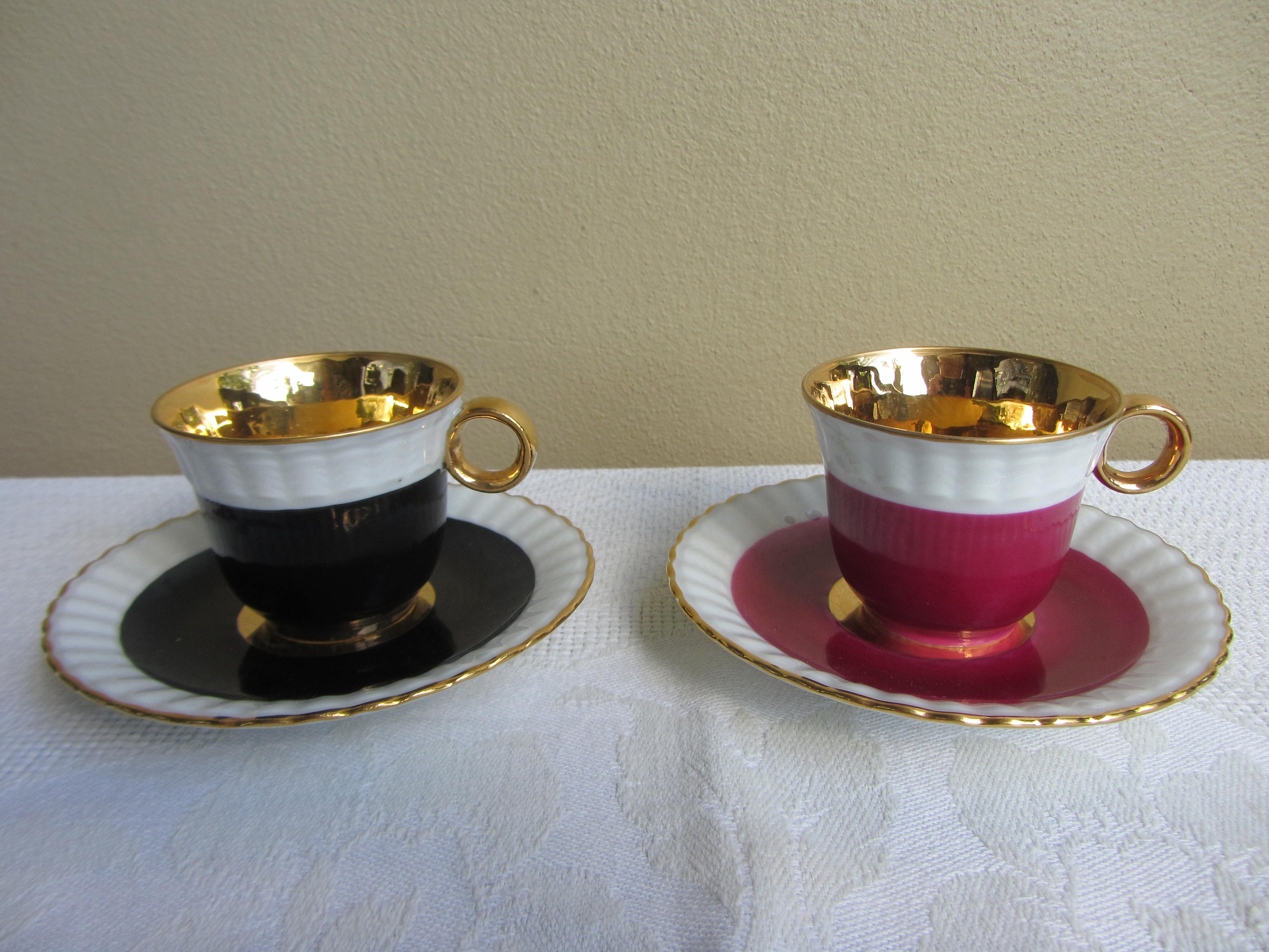 Two Limoges Porcelain Espresso Coffee Cup Dous. Bernardaud and Etsy