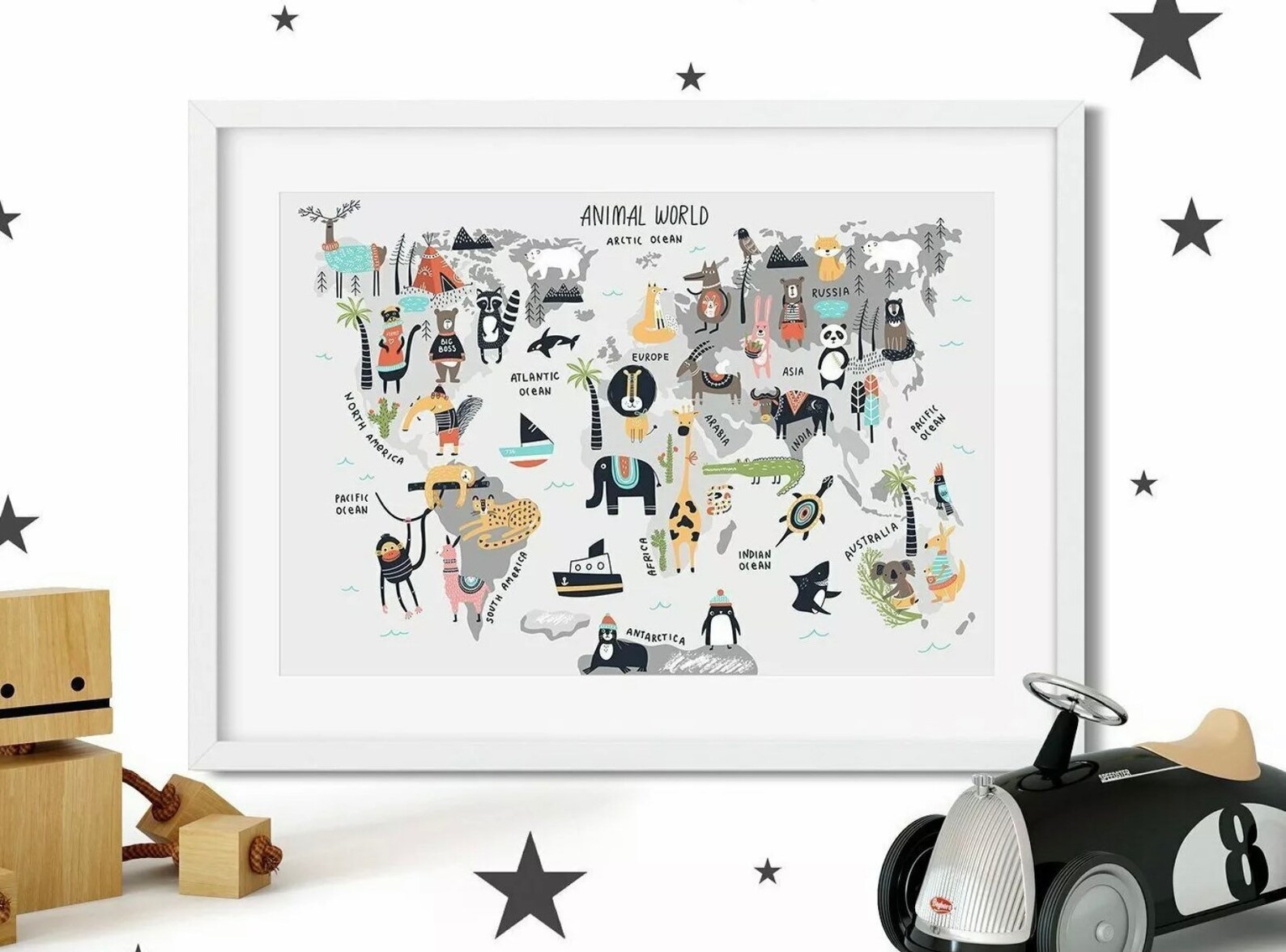 World Map Poster Etsy