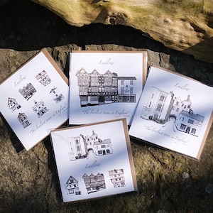Tarjetas de arte originales / Conjunto de regalo de tarjetas de felicitación / Tarjetas de regalo / Conjunto de tarjetas de arte / Tarjeta de arte de Shropshire / Tarjeta de Shropshire / Tarjetas de aniversario