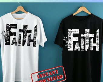 Christian Faith PNG Bundle: Scripture T-shirt Design (digital