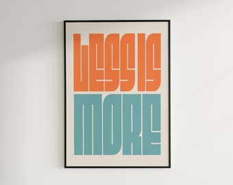 Minimalistische Bauhaus-Typografie-Druck, Inspirationszitat (Digitaler Download)