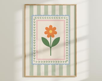Estampa de Flor de Laranja – Ilustração Botânica Minimalista (Download Digital)