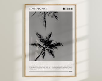 Neutral Palm Tree Print, Modern Coastal Wall Art (Digital Download)