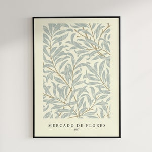 Neutral Beige Flower Poster, Flowers Printable Wall Art, Boho Art Print, Light Aesthetic Art, Boho Floral Wall Decor, Flores wall art prints