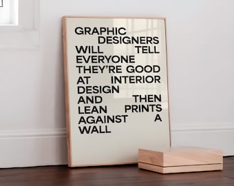 Graphic Design Quote Print, Bauhaus Style (Digital Download)
