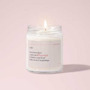 Scented Soy Candle Quotes, Soy Candle Quotes, Scented Candle For Mom, Scented Candles Gift, Candle Comforting Quotes, Minimal Candle Quote