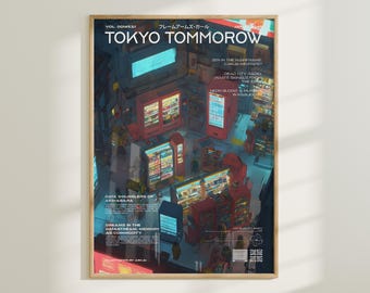 Cyberpunk Tokyo Kunstdruck, Neon City Vibes (Digitaler Download)