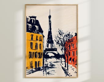 Vintage Paris Reiseposter - French Cafe Decor (Digitaler Download)