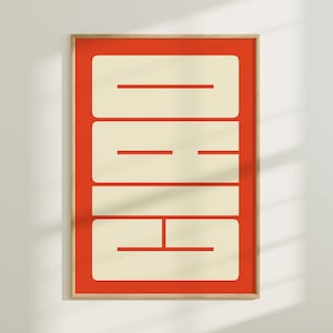 Naranja Ciao Cita Impresión Digital Descargar Moda Pared Arte Bauhaus Inspirado Cartel Estética Decoración Minimalista Tipografía Cartel Arte Neutral
