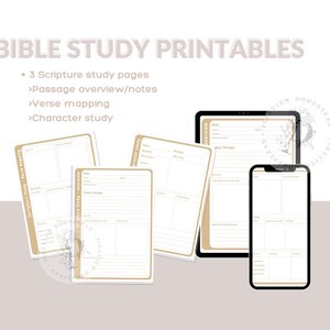 聖書研究の印刷物、聖書研究テンプレート、デジタル印刷、説教メモ、聖書メモテンプレート、聖書研究バンドル、研究ガイド、