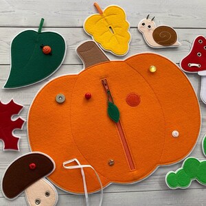 Felt Pumpkin Pattern PDF &amp; Tutorial, Felt Fasteners Toys Pattern, Fine ...