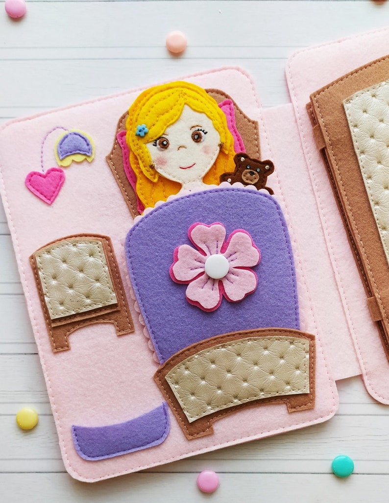 Felt Dollhouse Quiet Book Pattern Pdf Felt Doll Pattern With Etsy