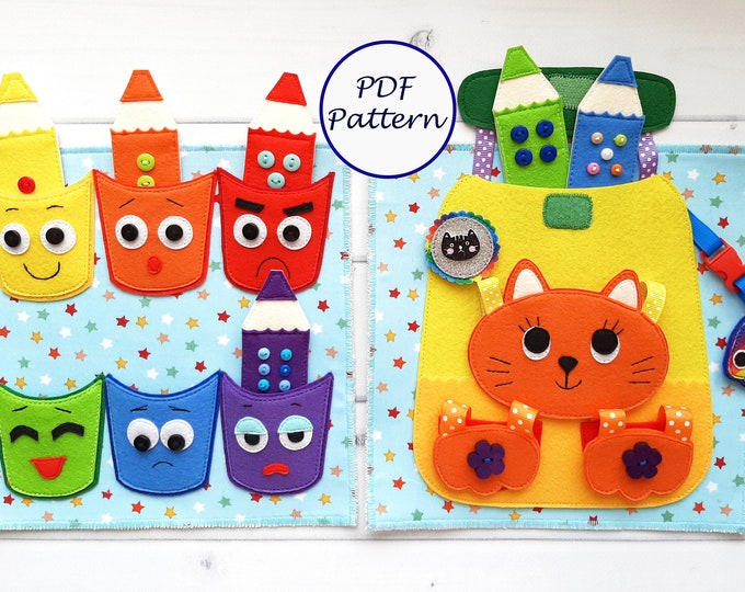 Pattern Activity Book Felt Quiet Book PDF Pattern Baby ACTIVITY Book Instructions Busy Book ...