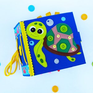 Sea Animals Quiet book Pattern PDF, Felt book pattern, Soft sensory book template, Quiet book sewing ideas for kids 2, 3, 4 year old