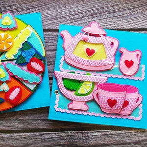 Cooking  Quiet book Pattern pdf, Kitchen Felt book pattern svg, Soft sensory book template, Busy book sewing ideas for girl 2, 3, 4 year old