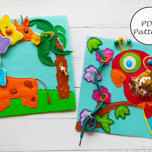 Felt Quiet book Pattern pdf , Felt book pattern , Soft sensory book tutorial, Activity  book sewing ideas for toddler 2, 3, 4 year old