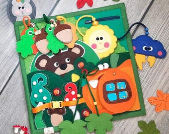 Autumn Quiet book pattern PDF & Tutorial pages, Felt book pattern svg, Quiet book ideas, Sensory toys,  Pdf felt sewing pattern for toddler