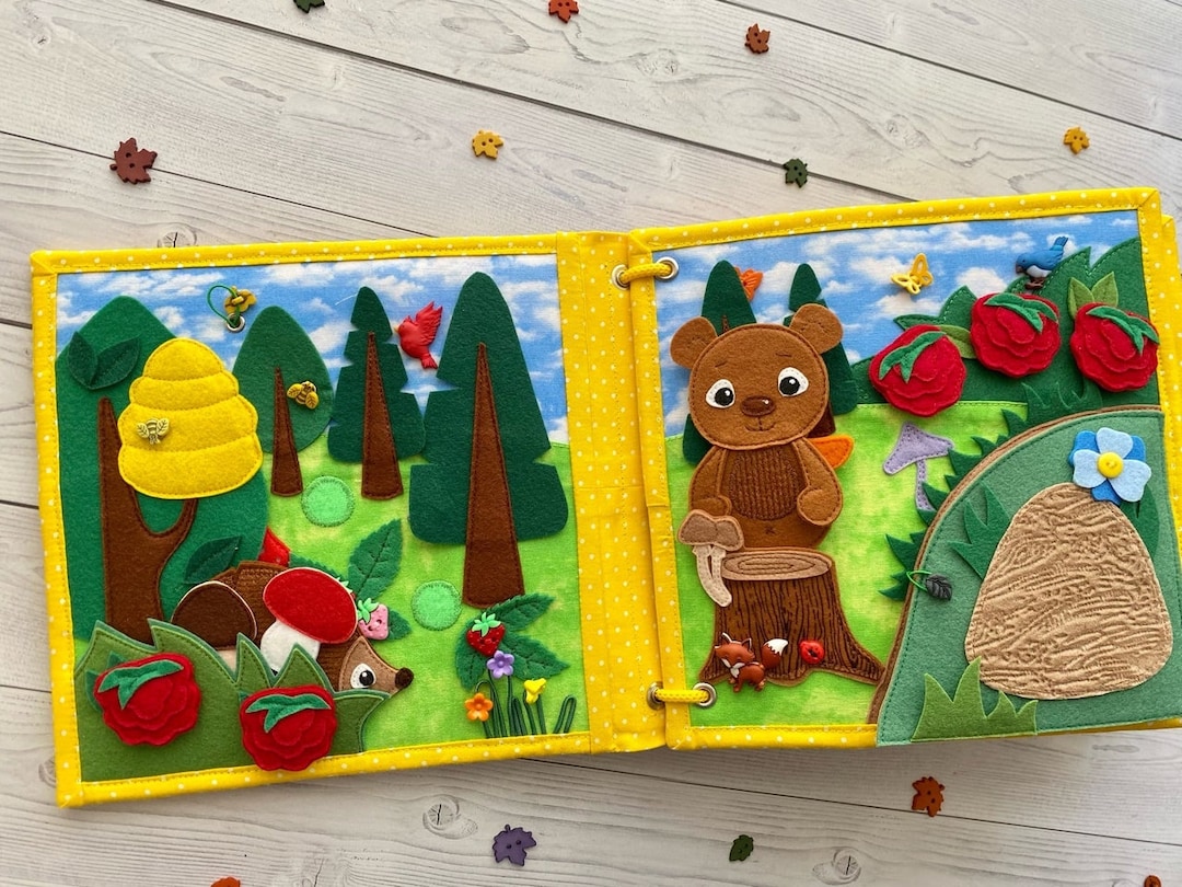 Forest Animals Quiet Book Pattern PDF, Felt Book Pattern, Soft