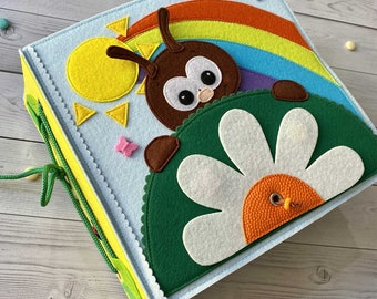 Insects Quiet book pattern PDF & Tutorial pages, Felt book pattern svg, Quiet book ideas, Sensory toys,  Pdf felt sewing pattern for toddler