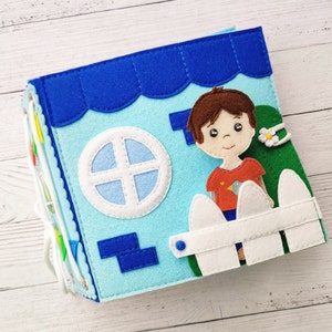 Quiet book pattern, Boys Dollhouse pattern, Felt book pattern pdf, Felt doll Pattern with clothes set, Dress up Doll, Busy book pattern