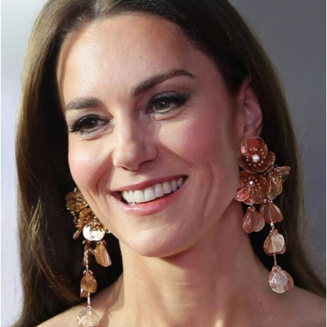 Zara Earrings Cascading Floral Earrings Gold and Silver Etsy