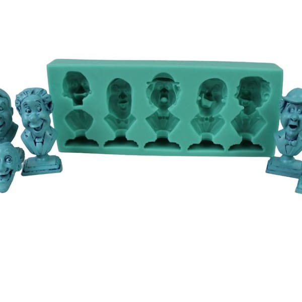 Haunted Bisque Heads Mold, Halloween Mold Candle Mold, Wax Melt Mold, Fondant Mold, Resin Mold etc.