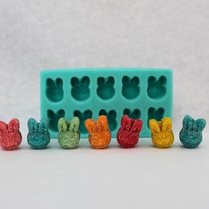 Bunny Head Mold, Rabbit, Easter bunny silicone mold for resin, baking, and more