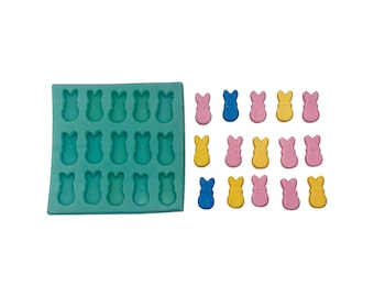 Small Easter Marshmallow Bunny silicone mold 15 cavities