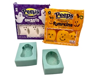 Halloween Peep silicone mold pumpkin and ghost marshmallow mold | candle mold | soap mold | food mold