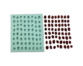 64 Cavity Realistic Coffee Bean Silicone Mold