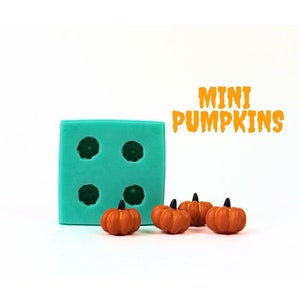 Moule en silicone citrouilles miniatures, Moule sans danger pour les aliments, Moule d&#39;automne, Moule d&#39;Halloween