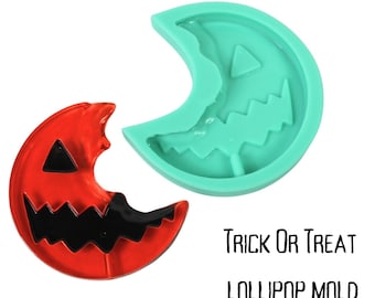 Molde de piruleta de truco o trato, molde Jack O Lantern, molde de calabaza de Halloween