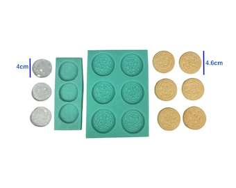 Molde de silicona para galletas rellenas de crema para velas, cera derretida, incrustaciones de cera, fabricación de jabón, repostería y más