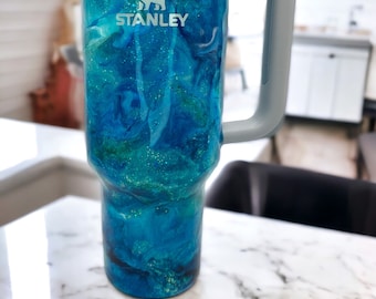 Vaso con purpurina personalizado / Vaso de epoxi personalizado