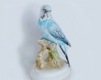 Parakeet 17 cm Blue Decorative Figurine Bird Luxury Gift Gift Loft Chalet Parakeet 17 cm Blue Decorative Figurine Bird Luxury Gift Gift Loft Chalet