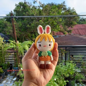 PDF ANLEITUNG Kaninchen Chibi Amigurumi Häkelarbeit inspiriert Puppe
