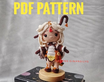 PDF PATTERN Ningguang Inspired Amigurumi Crochet Doll