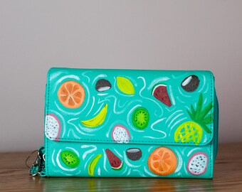 Tropical Fruit Wristlet