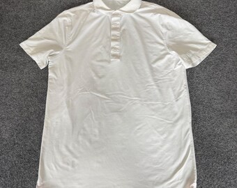 G/FORE Mens Small White Short Sleeve Performance Golf Polo Shirt Stretch Casual