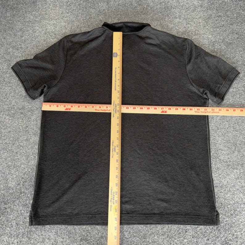 Camisa polo Tommy Bahama para hombre, talla XL, gris a rayas, manga corta, algodón, estilo casual, golf. imagen 5