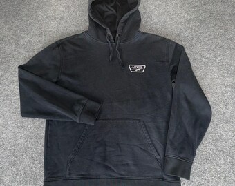 Vans Mens Black Skateboard Logo Graphic Pullover Hoodie Sweatshirt Medium Skate