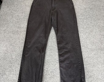 Vans Mens Relaxed Fit Chino Pants Black Cotton 31x29 Skate Casual Streetwear