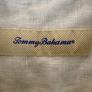 Tommy Bahama Mens Large Green 100% Linen Short Sleeve Button Up Shirt Casual image 2