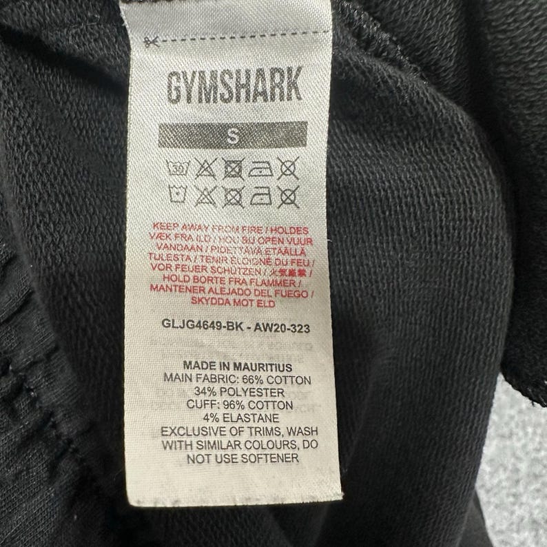 Gymshark Joggers Mens Small 26x27 Black Athleisure Sweatpants Workout Active Gym bild 3