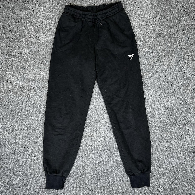 Gymshark Joggers Mens Small 26x27 Black Athleisure Sweatpants Workout Active Gym bild 1